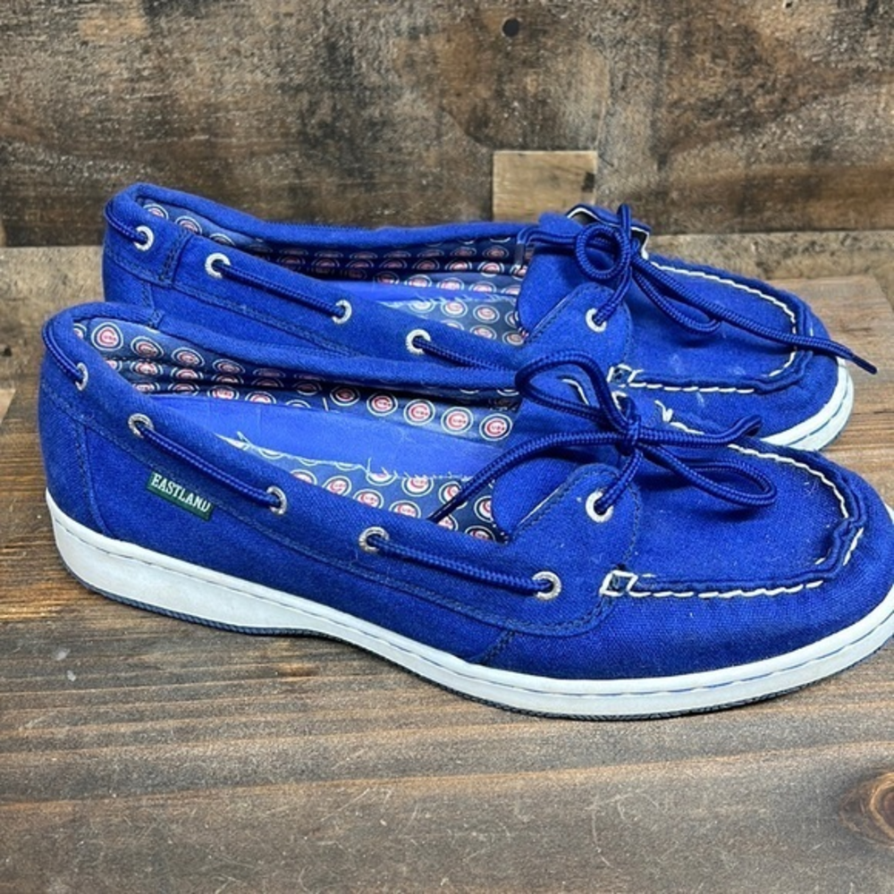 Eastland Sunset MLB‎ Chicago Cubs Canvas Boat Shoe Women's Size 11